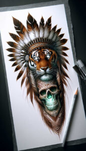 native-life-symbols – tattoo design ideas free ai generated – surrealism-dreamlike – for-back – Gallery: other-native-americans-inkby-ai