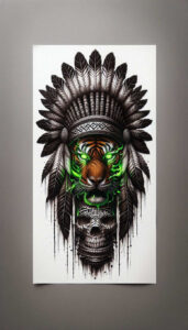 native-nature-symbols – tattoo design ideas free ai generated – realism-vivid-detail – for-upper-chest – Gallery: other-native-americans-inkby-ai