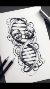 delicate – tattoo design ideas free ai generated – realism-rich-blacks – for-abdomen – Gallery: other-other-inkby-ai