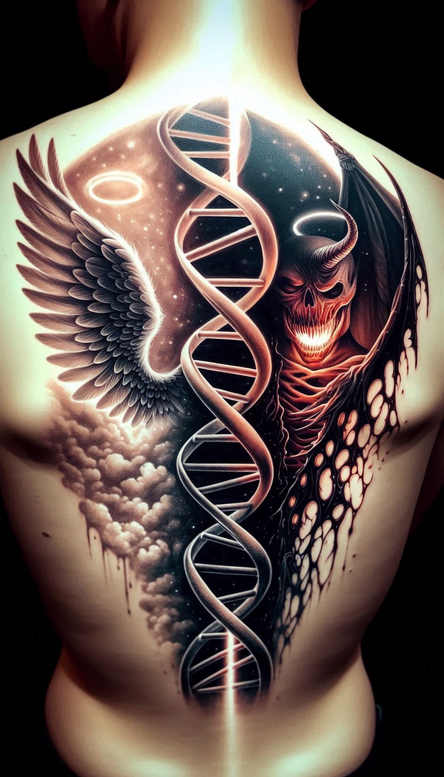elemental – tattoo design ideas free ai generated – neotraditional-refined-lines – for-spine – Gallery: other-other-inkby-ai