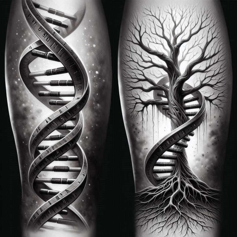 tiny-detail – tattoo design ideas free ai generated – surrealism-fantastical-elements – for-back-of-neck – Gallery: other-other-inkby-ai