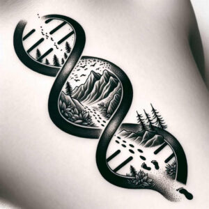 quiet – tattoo design ideas free ai generated – realism-focal-blur – for-arm – Gallery: other-religions-inkby-ai