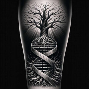 silent – tattoo design ideas free ai generated – surrealism-enigmatic-light – for-behind-ear – Gallery: other-religions-inkby-ai