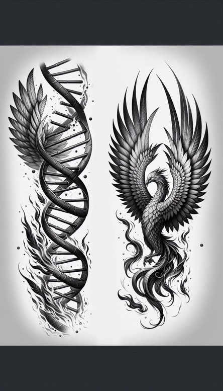 other tattoo design ideas luminous black-and-white endurance and power