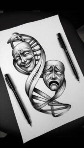 other tattoo design ideas clean lines dramatic lighting for upper thigh