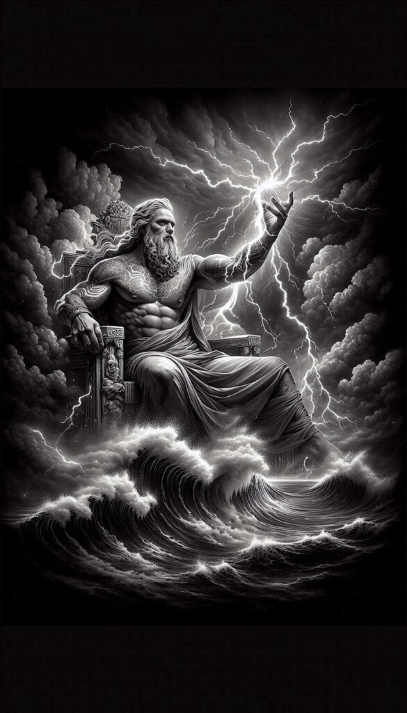 earthquake-god-tattoo – tattoo design ideas free ai generated – sinister – for-side-torso – Gallery: poseidon-inkby-ai