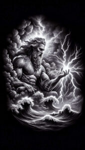 mythological-god-tattoo – tattoo design ideas free ai generated – abyss – for-upper-arm – Gallery: poseidon-inkby-ai