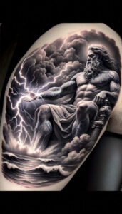 ocean-depth-god-tattoo – tattoo design ideas free ai generated – odd – for-upper-chest – Gallery: poseidon-inkby-ai