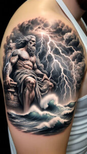 sea-ocean-god-tattoo – tattoo design ideas free ai generated – phantom – for-elbow – Gallery: poseidon-inkby-ai