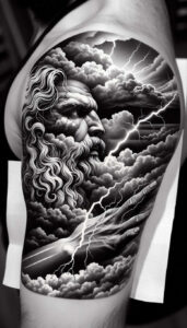 poseidon tattoo design ideas artistic flair godly waves shows courage