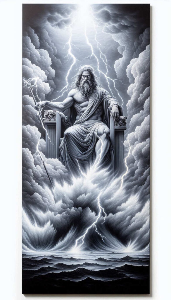 poseidon tattoo design ideas glowing oceanic strength for lower back