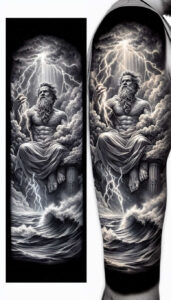 wave-storm-god-tattoo – tattoo design ideas free ai generated – witchcraft – for-wrist-side – Gallery: poseidon-inkby-ai