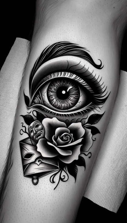 roses tattoo design ideas Surrealism translucent layers sacred rose for collarbone