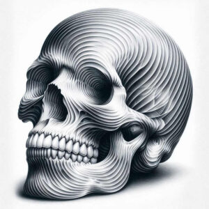 minimalist-skull-tattoo – tattoo design ideas free ai generated – haunted – for-hip – Gallery: skulls-inkby-ai