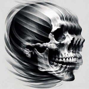 mystery-motif-skull-tattoo – tattoo design ideas free ai generated – ruin – for-upper-thigh – Gallery: skulls-inkby-ai