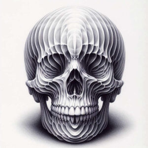 ornamental-detail-skull-tattoo – tattoo design ideas free ai generated – ominous – for-neck – Gallery: skulls-inkby-ai