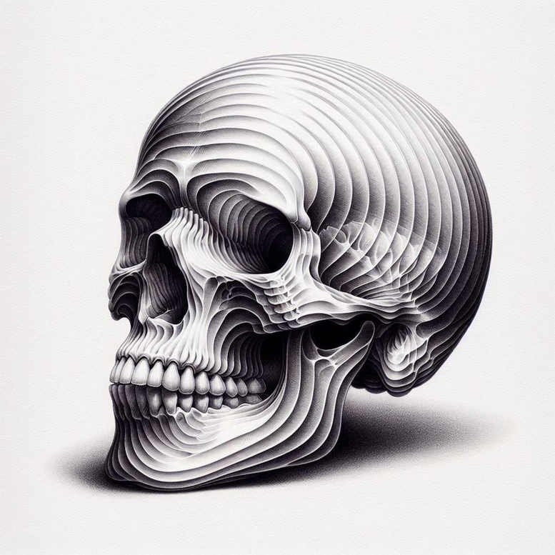 shadow-skull-tattoo – tattoo design ideas free ai generated – witchcraft – for-back-of-neck – Gallery: skulls-inkby-ai