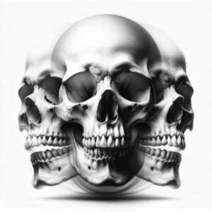 skulls tattoo design ideas Realism reflection effect afterlife marker for upper chest