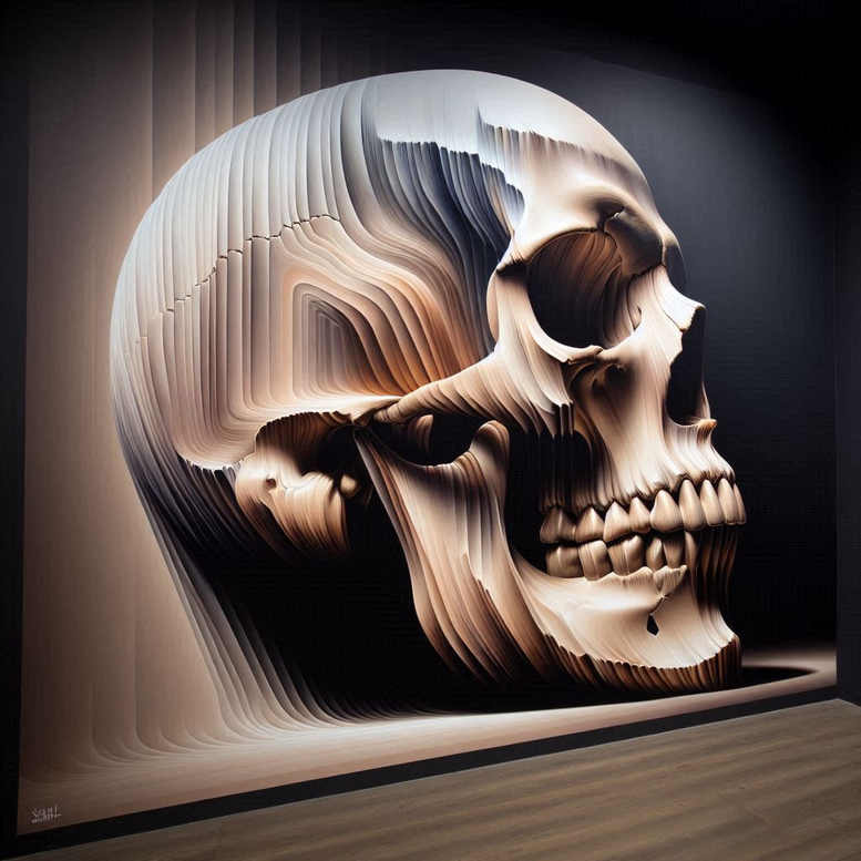 skulls tattoo design ideas Surrealism translucent layers death charm represents endurance