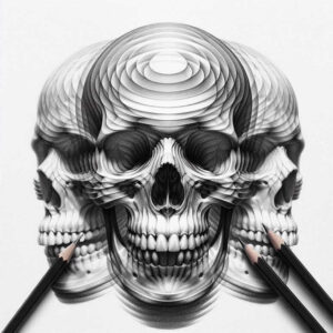 skulls tattoo design ideas saturated hues inner structure for calf