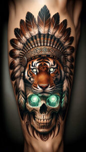 tiger-strength-symbol – tattoo design ideas free ai generated – realism-soft-highlights – for-chest – Gallery: tigers-inkby-ai
