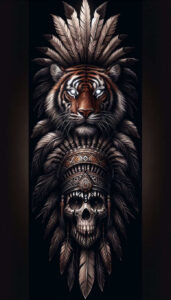 tiger-with-3d-effect – tattoo design ideas free ai generated – neotraditional-layered-fill – for-wrist – Gallery: tigers-inkby-ai