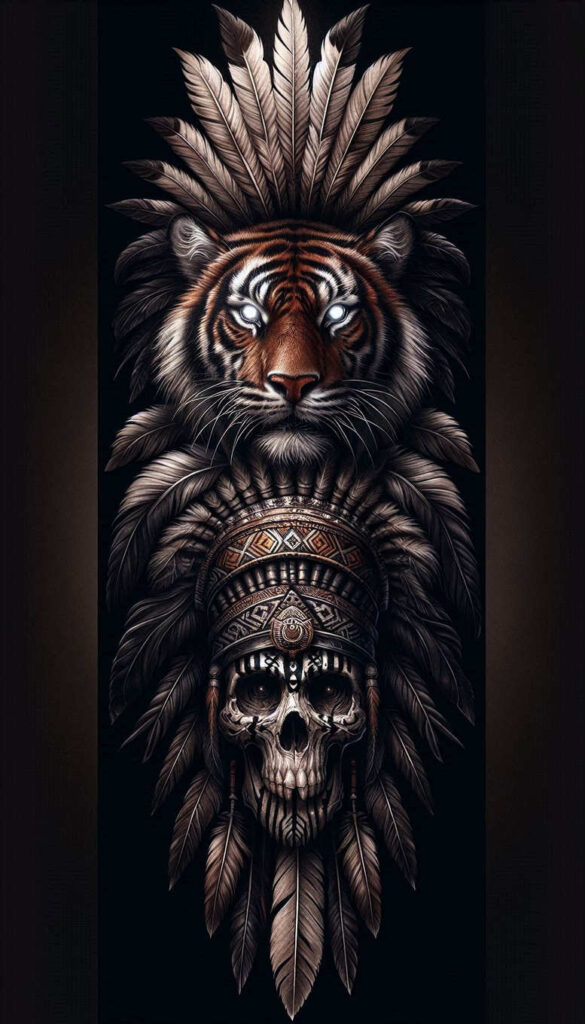 tiger-with-3d-effect – tattoo design ideas free ai generated – neotraditional-layered-fill – for-wrist – Gallery: tigers-inkby-ai