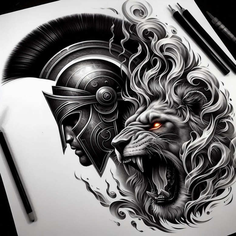 warrior-in-motion-realism-life-like-for-wrist-side – tattoo design ideas free ai generated – Gallery: warriors-greece-inkby-ai