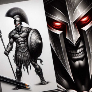 hoplite-with-ornament-realism-detailed-rendering-for-inner-arm – tattoo design ideas free ai generated – Gallery: warriors-greece-inkby-ai