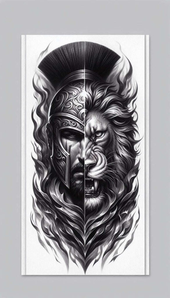 warrior-with-sword-neotraditional-rich-shading-for-collarbone – tattoo design ideas free ai generated – Gallery: warriors-greece-inkby-ai