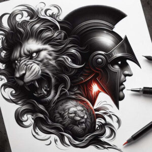 warrior-tradition-motif-realism-refined-lines-for-outer-arm – tattoo design ideas free ai generated – Gallery: warriors-greece-inkby-ai