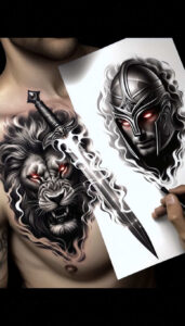 warriors-greece tattoo design ideas enhanced color phalanx formation symbol of courage