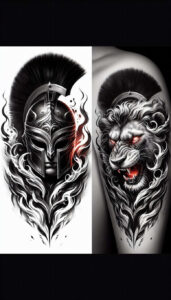 warrior-courage-symbol-for-men-surrealism-shadow-play-for-lower-arm – tattoo design ideas free ai generated – Gallery: warriors-inkby-ai