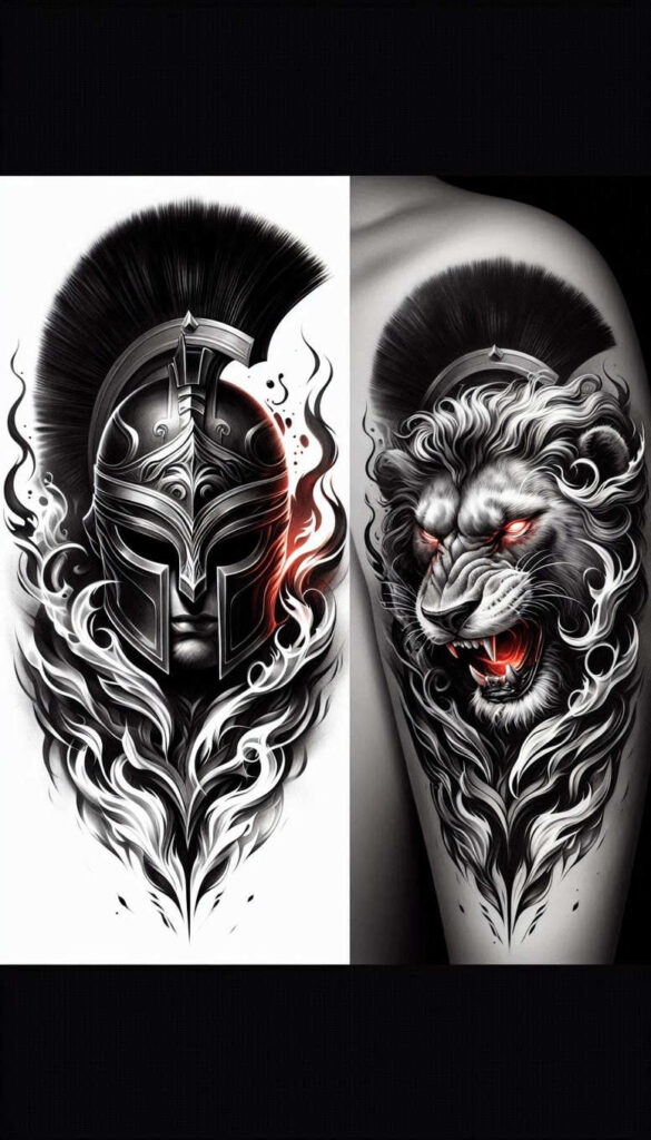 warrior-courage-symbol-for-men-surrealism-shadow-play-for-lower-arm – tattoo design ideas free ai generated – Gallery: warriors-inkby-ai