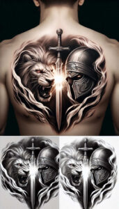 spartan-history-and-strength-motif-realism-high-contrast-for-stomach – tattoo design ideas free ai generated – Gallery: warriors-inkby-ai