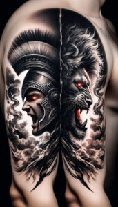 knight-tattoo-realism-depth-shading-for-arm – tattoo design ideas free ai generated – Gallery: warriors-inkby-ai