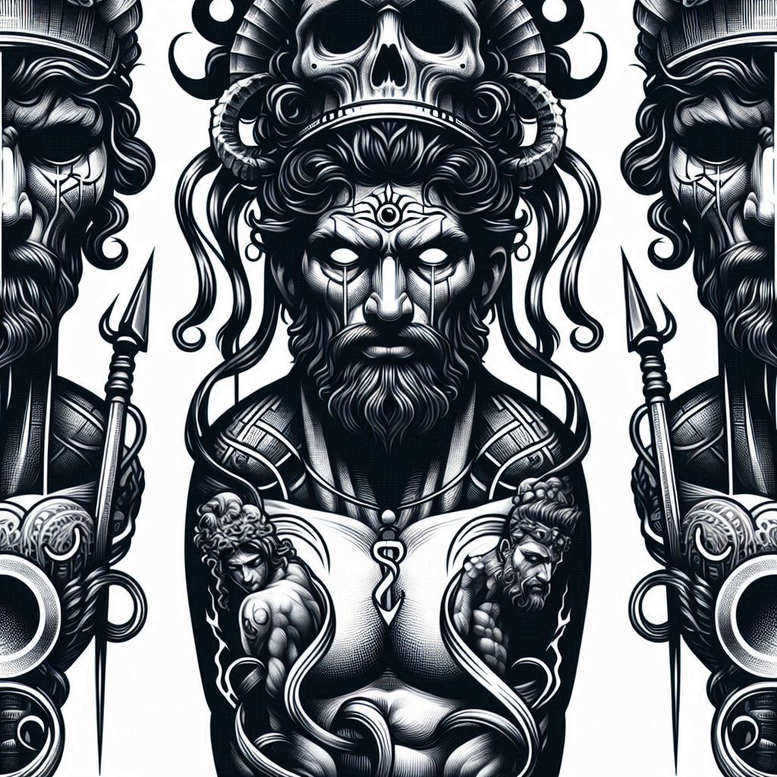 warrior-with-weapon-neotraditional-dynamic-color-for-lower-arm – tattoo design ideas free ai generated – Gallery: warriors-inkby-ai