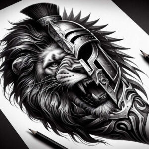 knight-with-armor-surrealism-dynamic-shapes-for-lower-chest – tattoo design ideas free ai generated – Gallery: warriors-inkby-ai