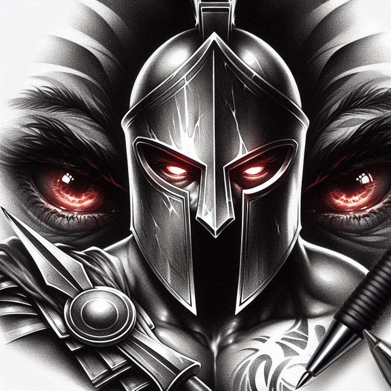 knight-symbolism-surrealism-hallucinogenic-for-side-torso – tattoo design ideas free ai generated – Gallery: warriors-inkby-ai