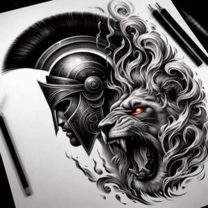 knight-tattoo-neotraditional-vivid-hues-for-back-shoulder – tattoo design ideas free ai generated – Gallery: warriors-inkby-ai