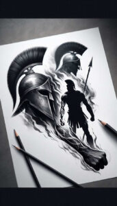 spartan-protection-symbol-surrealism-esoteric-for-ankle – tattoo design ideas free ai generated – Gallery: warriors-inkby-ai