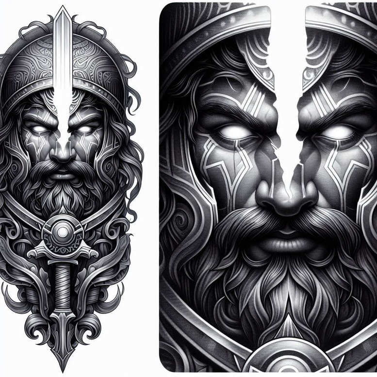 knight-with-shield-neotraditional-rich-shading-for-biceps – tattoo design ideas free ai generated – Gallery: warriors-inkby-ai