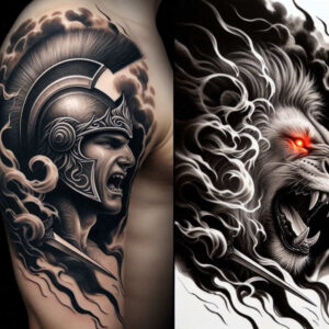 warrior-with-shading-neotraditional-modern-classic-for-heel – tattoo design ideas free ai generated – Gallery: warriors-inkby-ai