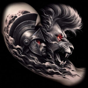 knight-tradition-motif-surrealism-ethereal-for-shoulder – tattoo design ideas free ai generated – Gallery: warriors-inkby-ai