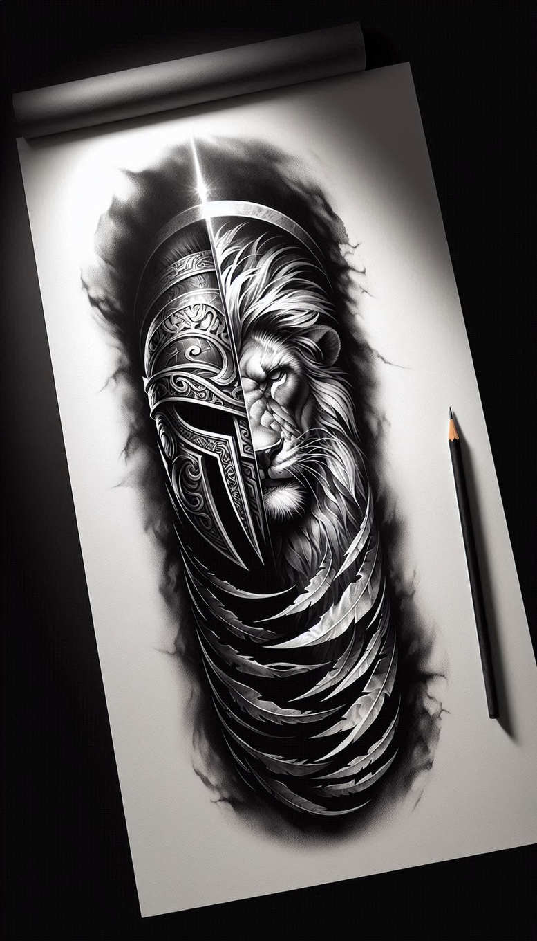 warriors tattoo design ideas clean lines combat spirit embodying resilience