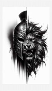 warriors tattoo design ideas fluid motion shield ink symbolising determination