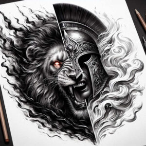 warriors tattoo design ideas minimalist weapon focus for elbow