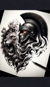 knight-symbolism-realism-tattoo-reflection-for-shoulder-blade – tattoo design ideas free ai generated – Gallery: warriors-inkby-ai