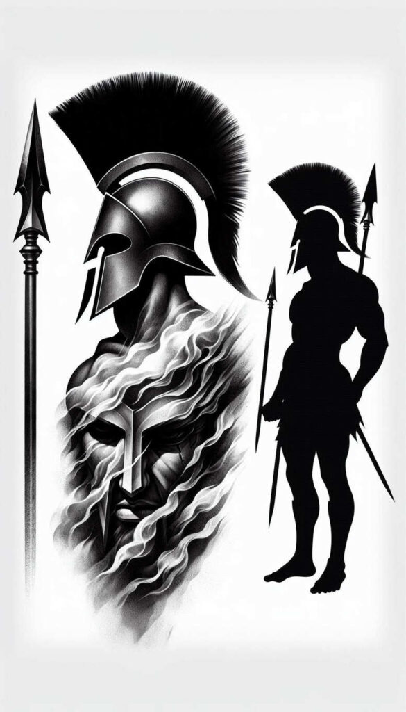 warrior-with-shading-surrealism-dreamscape-for-abdomen – tattoo design ideas free ai generated – Gallery: warriors-inkby-ai