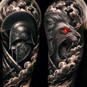 knight-knightly-motif-realism-realistic-for-lower-arm – tattoo design ideas free ai generated – Gallery: warriors-inkby-ai